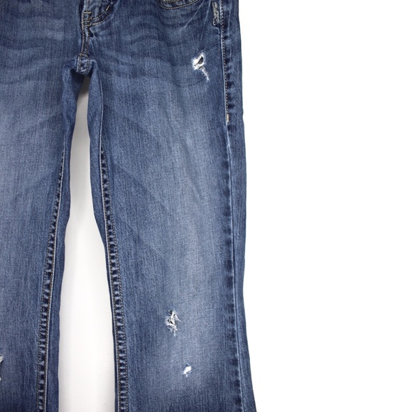 Silver Jeans Distressed Flare Hemmed Cuff Jeans 26 2 Preowned - Picture 4 of 10
